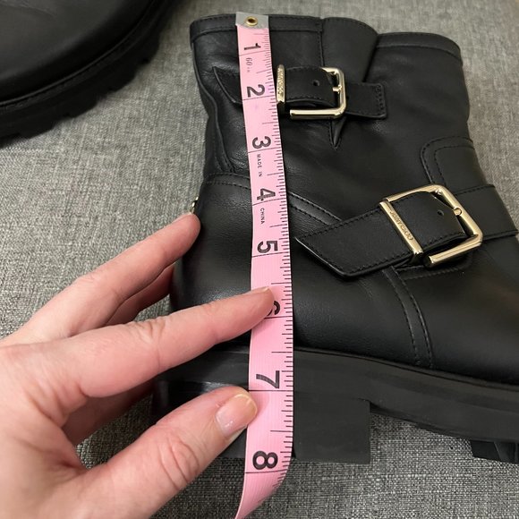 Jimmy Choo Youth II black smooth leather biker boots - Picture 9 of 12